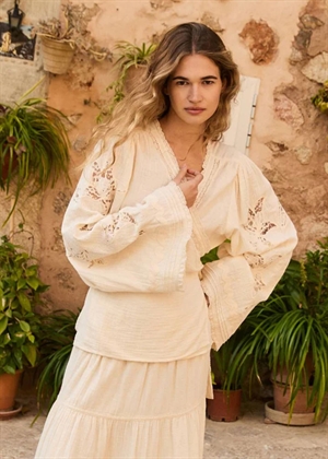 Winfrey wrap bluse Off White Sissel Edelbo 